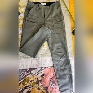 KNOX Rose Army Green Hi Rise Utility Cargo Zipper Pants Size 6 EUC